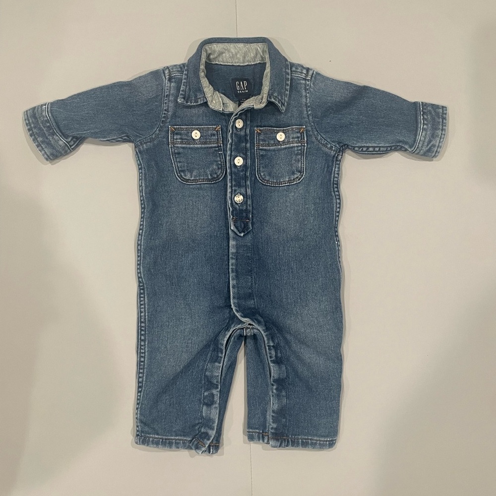 GAP Baby Blue Denim Jumpsuit